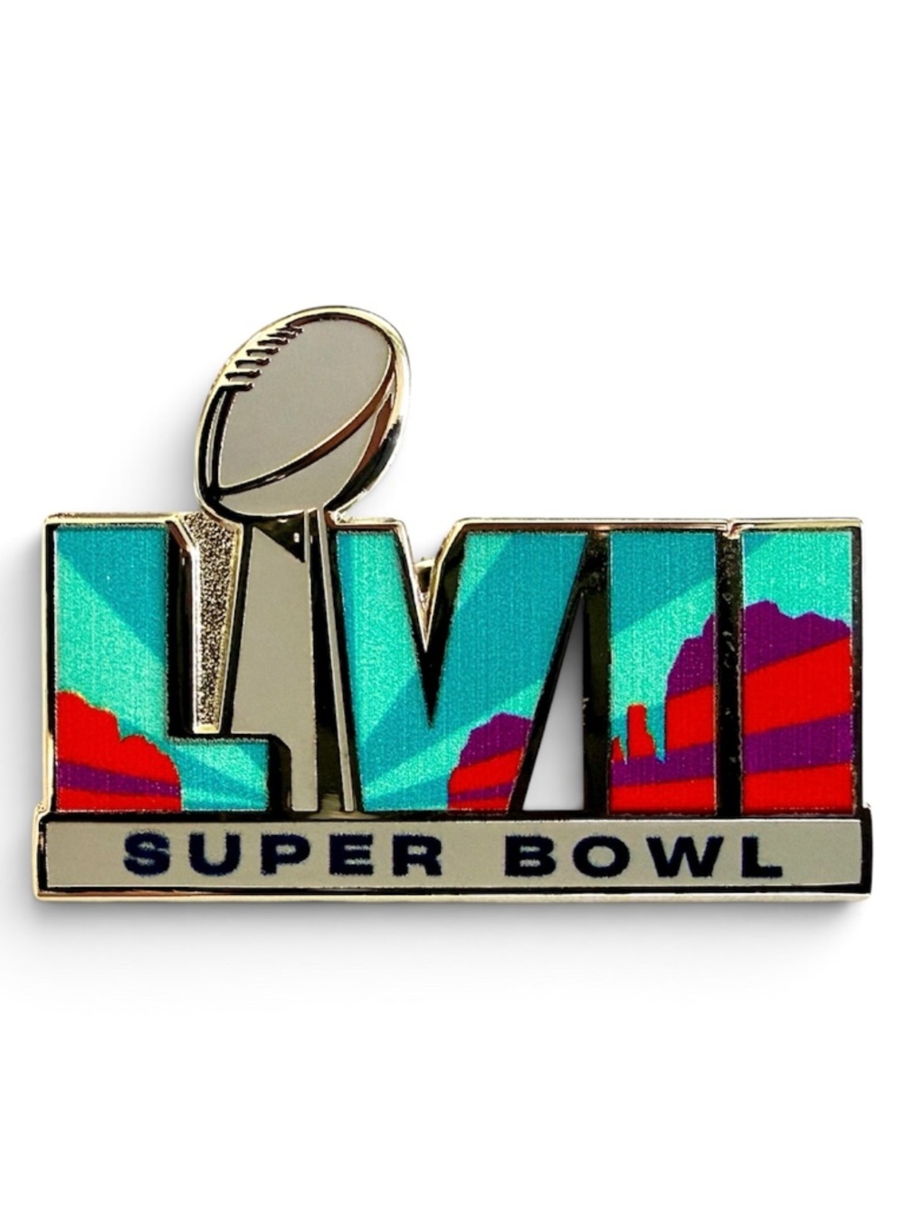 Eagles vs Chiefs Super Bowl LVII Chrome Pin